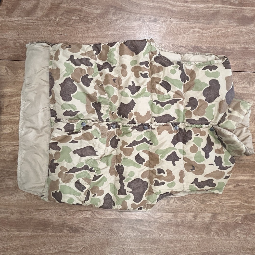 Reversable Old School Duck Camo Down Filled Puffer  Vest